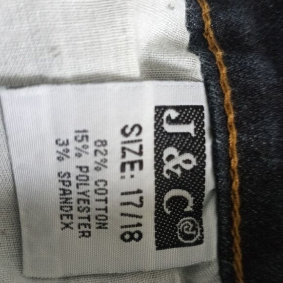 J & C Wide Leg Junior Jeans 17/18 - Picture 4 of 8